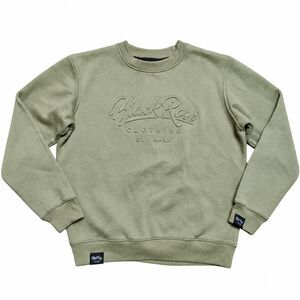 Black Rose Clothing Olive Green Crewneck Sweatshirt Embossed Logo Adult Size S